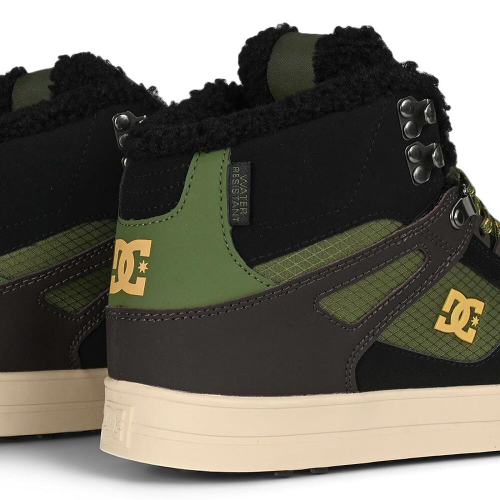 DC Pure High Top WC WNT Winterised Skate Shoes - Brown/Olive/Black