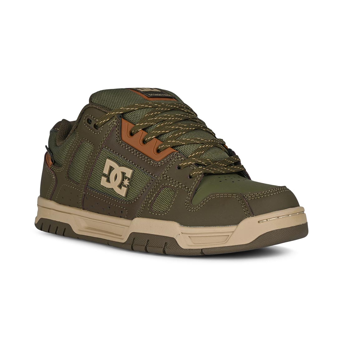 DC Stag WNT Skate Shoes – Dark Olive/Olive