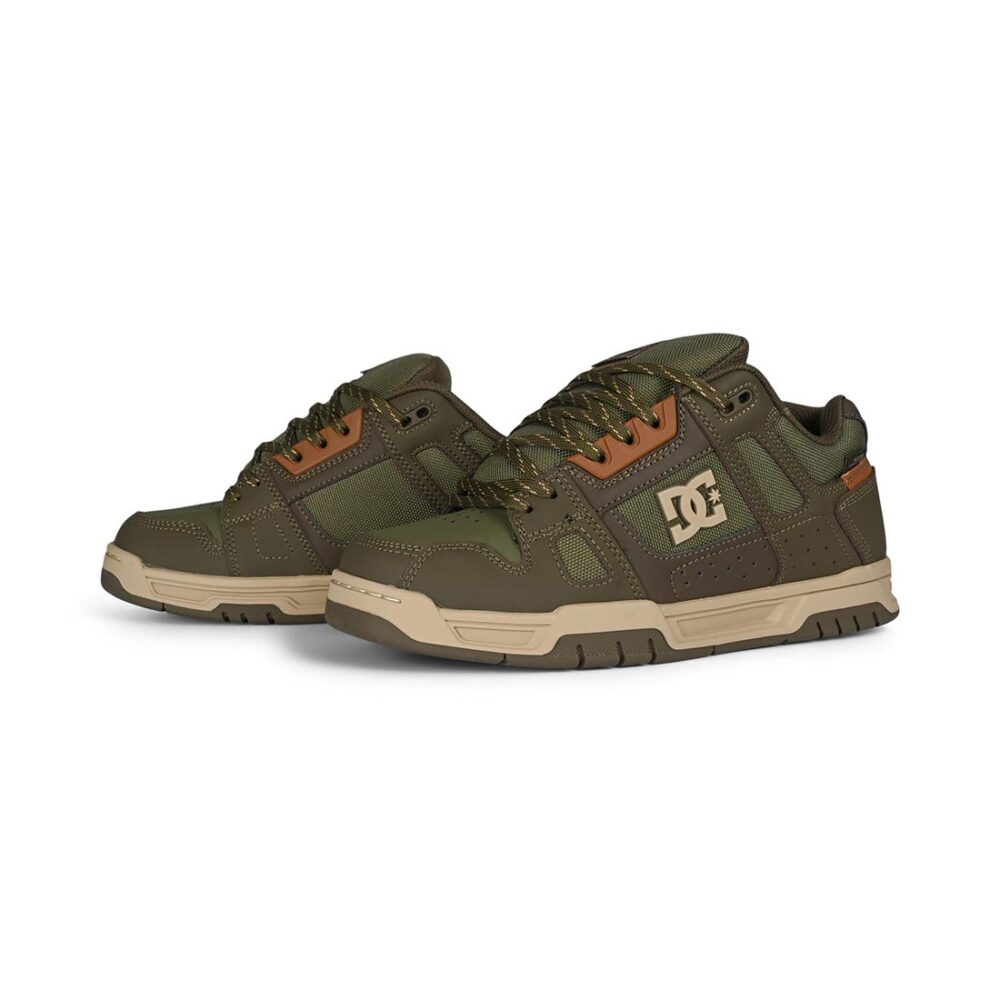DC Stag WNT Skate Shoes - Dark Olive/Olive