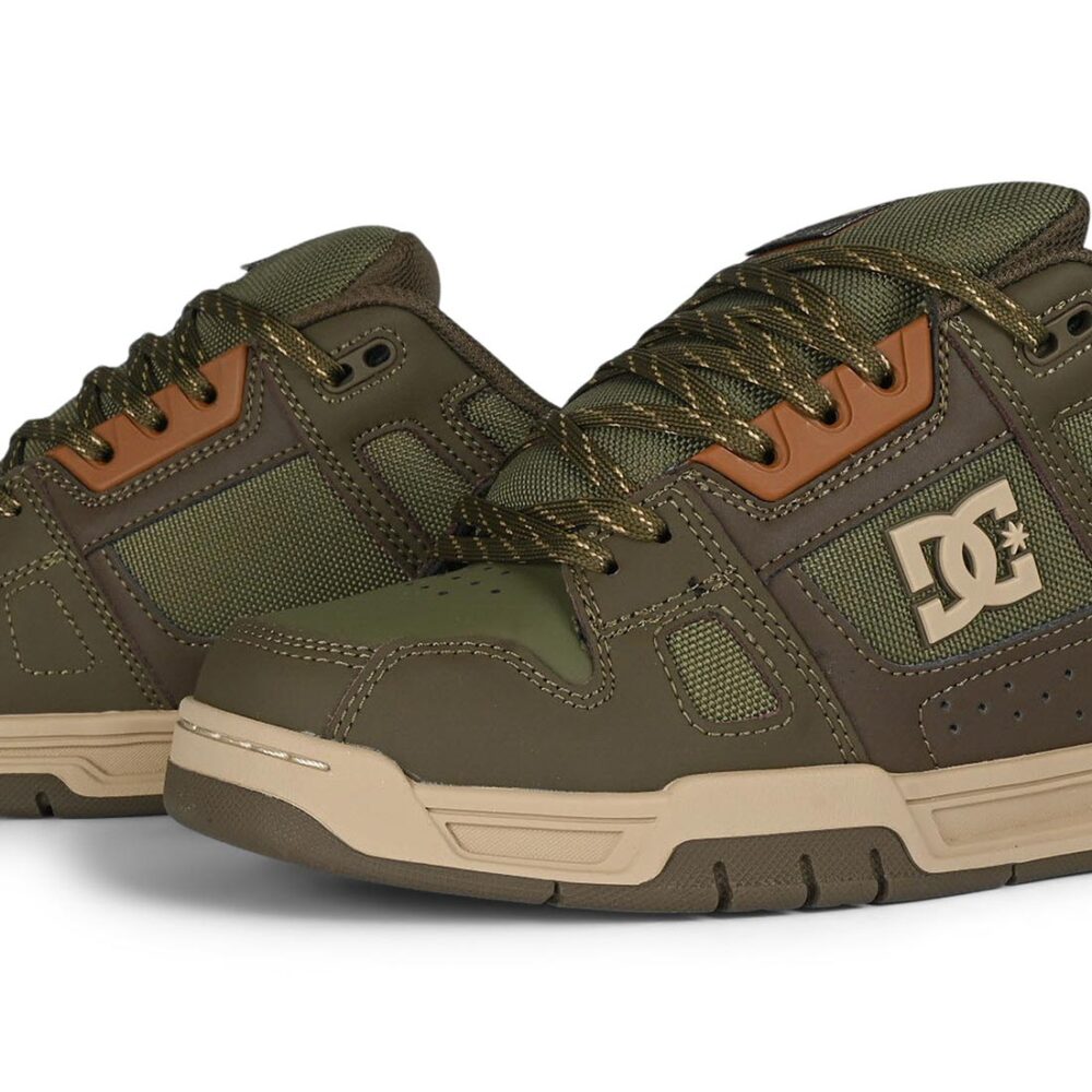 DC Stag WNT Skate Shoes - Dark Olive/Olive