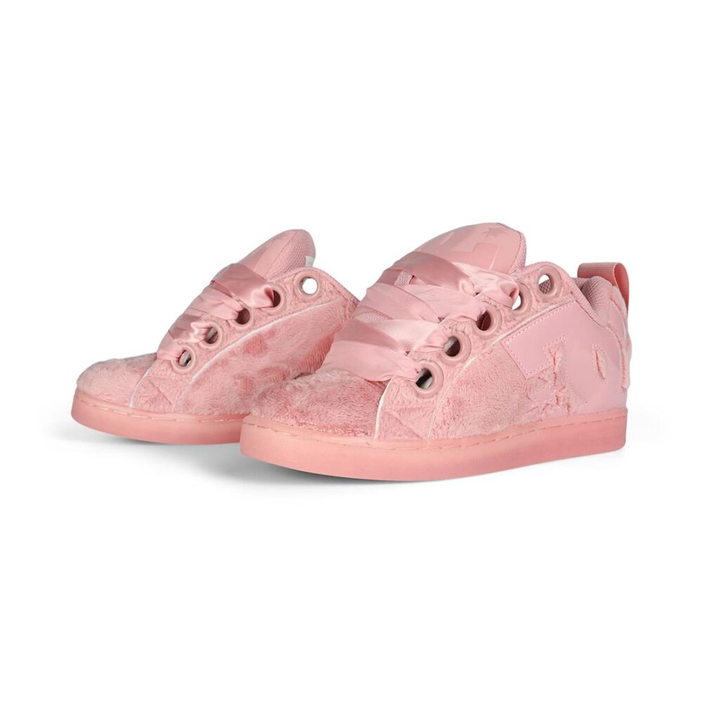 DC Women's Court Graffik Puff Skate Shoes - Pink/Pink