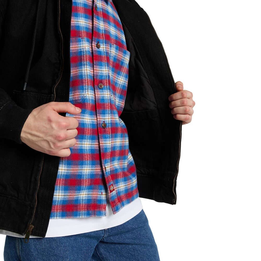 Dickies Hilham Denim Hooded Bomber Jacket - Black