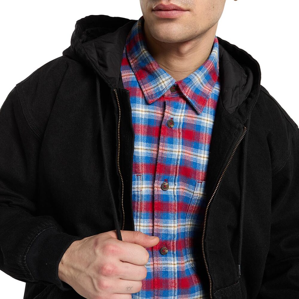 Dickies Hilham Denim Hooded Bomber Jacket - Black
