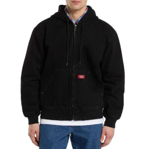 Dickies Hilham Denim Hooded Bomber Jacket - Black