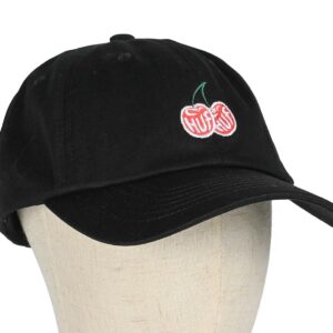 HUF Cherries 6-Panel Strapback Cap - Black
