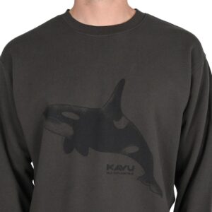 Kavu Orca Crew Sweater - Carbon/Black