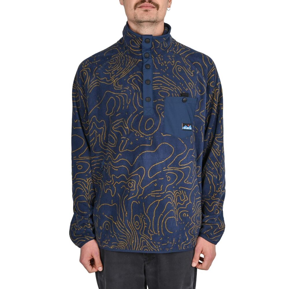 Kavu Teannaway Pullover Fleece - Blue Water Topo (Copy)