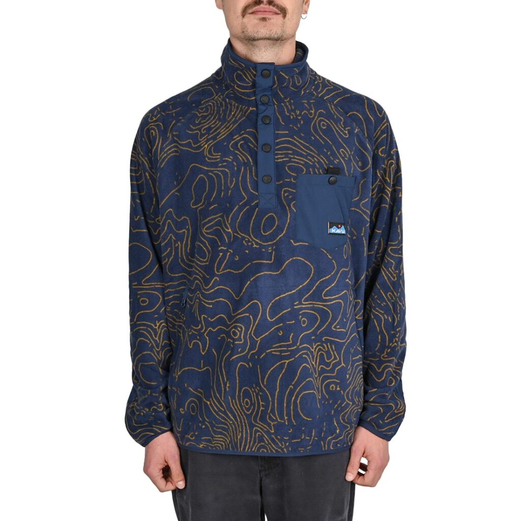 Kavu Teannaway Pullover Fleece - Blue Water Topo (Copy)