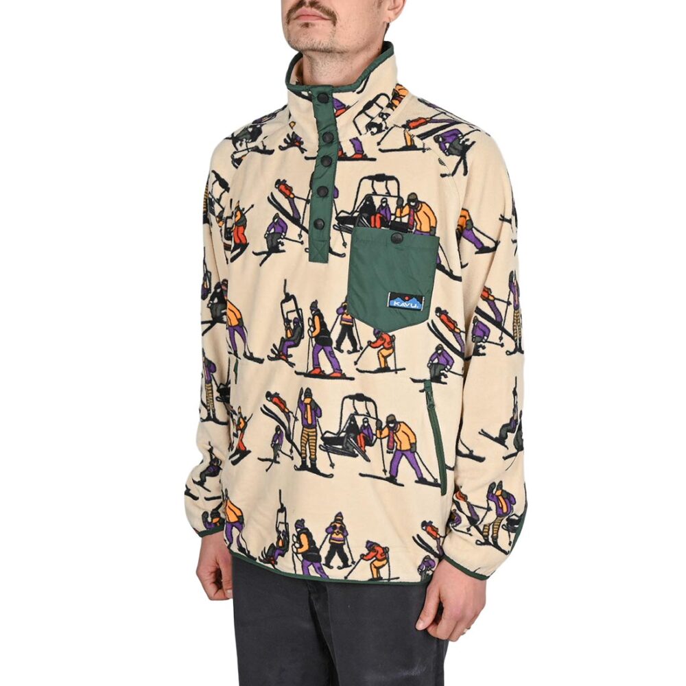 Kavu Teannaway Pullover Fleece - Blue Water Topo