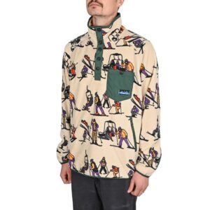 Kavu Teannaway Pullover Fleece - Blue Water Topo
