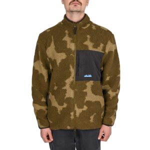 Kavu Wayside Zip-Up Fleece - Camo Blur