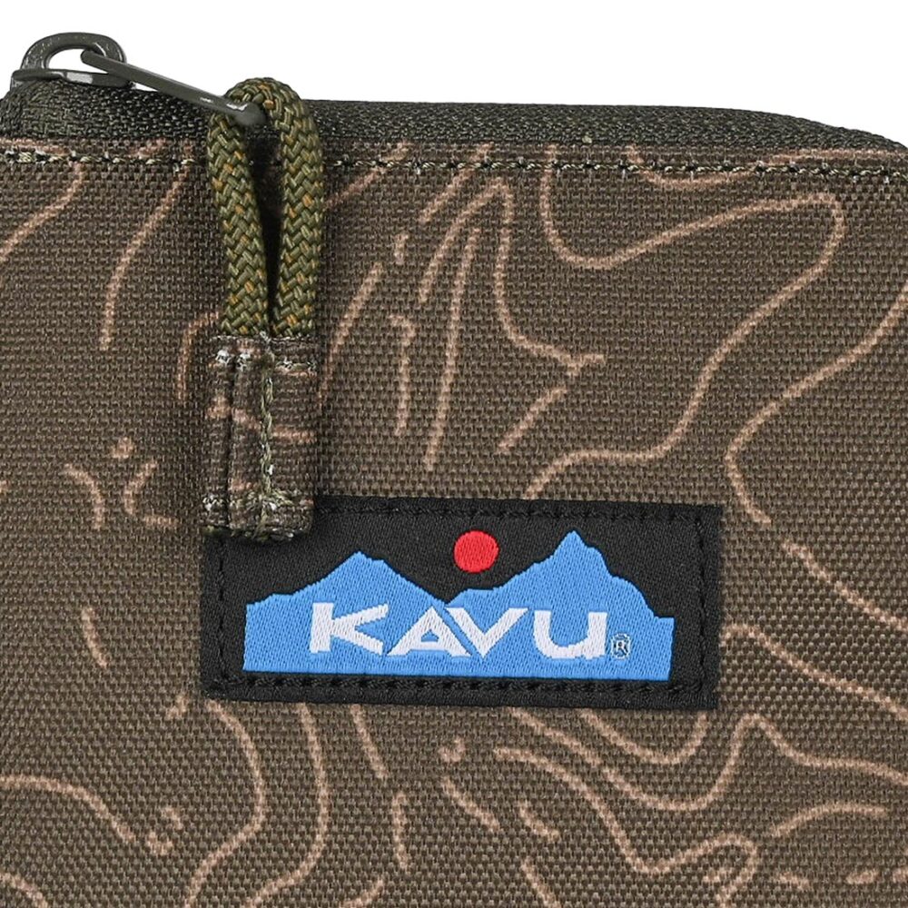 Kavu Zip Around Zip-Up Wallet - Olive Topo