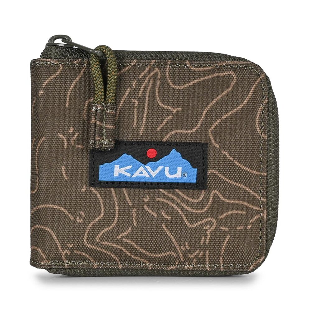 Kavu Zip Around Zip-Up Wallet - Olive Topo