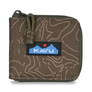 Kavu Zip Around Zip-Up Wallet - Olive Topo