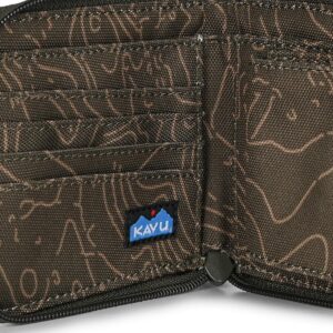Kavu Zip Around Zip-Up Wallet - Olive Topo