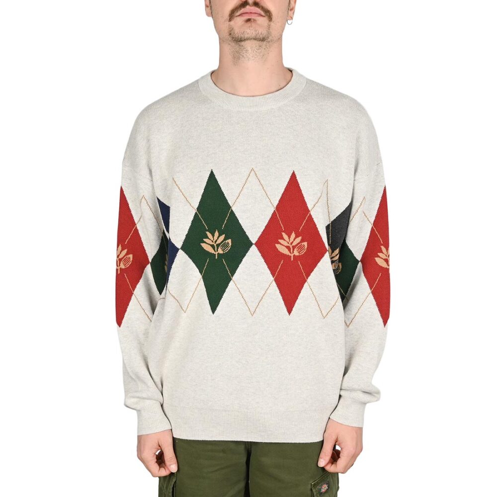 Magenta Academy Knitted Crewneck Jumper - Natural