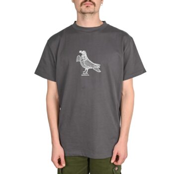 Magenta Caged Short-Sleeved T-Shirt - Charcoal Blue (Copy)