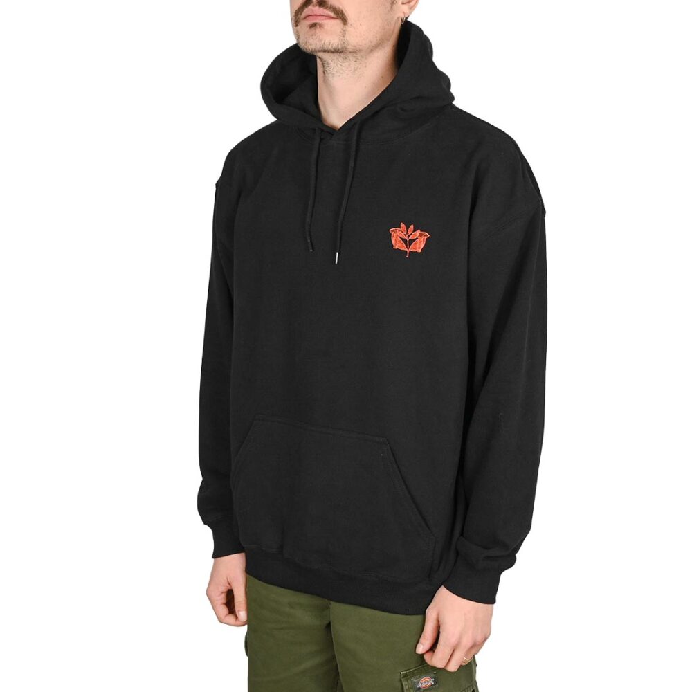 Magenta Pillar Pullover Hoodie - Black