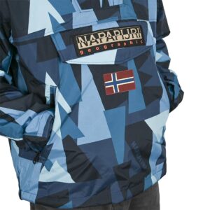 Napapijri Rainforest Next All Over Print Anorak Jacket - Blue