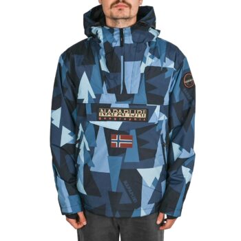 Napapijri Rainforest Next All Over Print Anorak Jacket - Blue