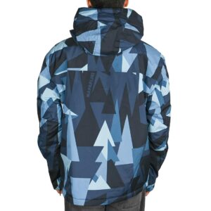 Napapijri Rainforest Next All Over Print Anorak Jacket - Blue