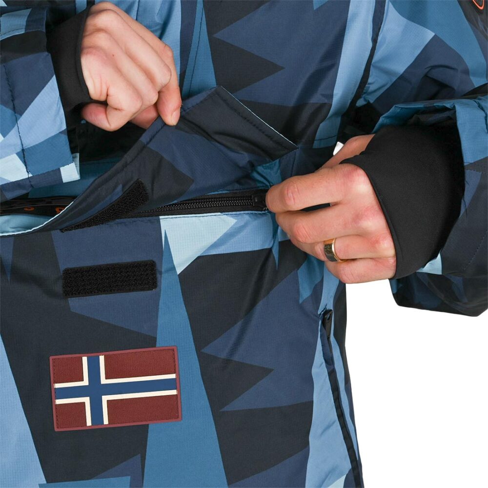 Napapijri Rainforest Next All Over Print Anorak Jacket - Blue
