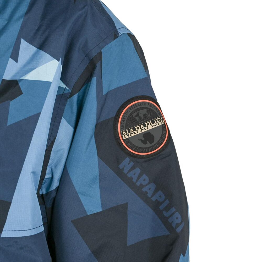 Napapijri Rainforest Next All Over Print Anorak Jacket - Blue