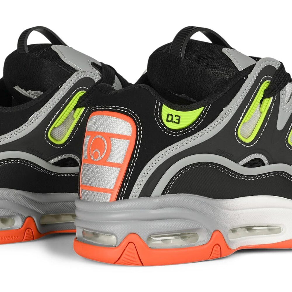 Osiris D3 2001 Skate Shoes - Black/Grey/Orange