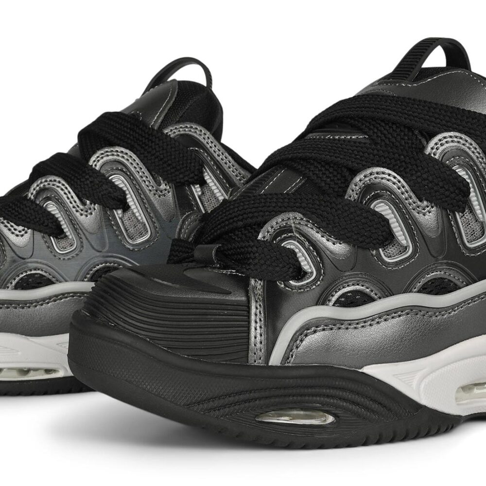 Osiris D3 2001 Skate Shoes - Grey/Black/White