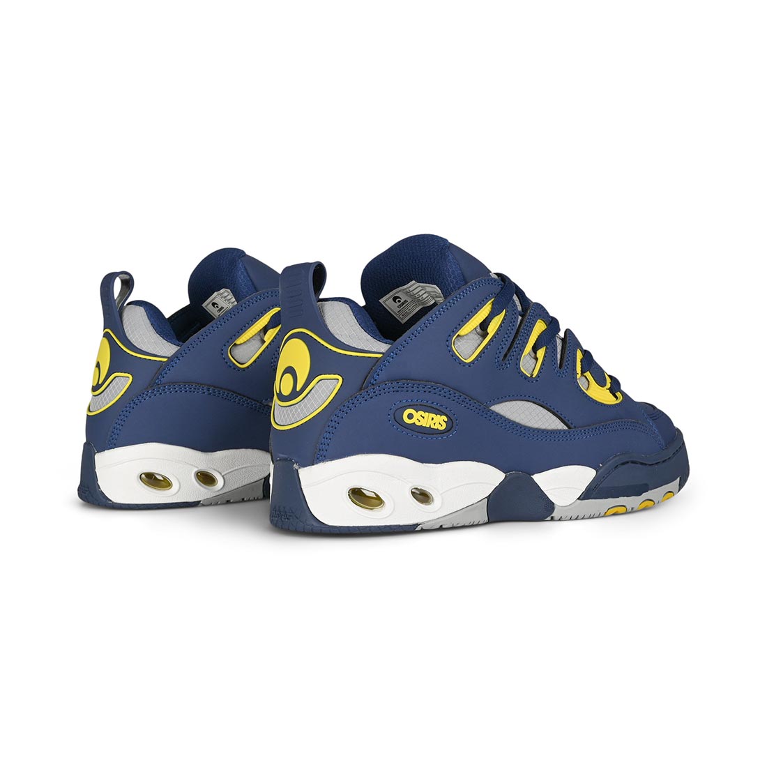 Osiris D3 E Skate Shoes - Navy/Grey/Yellow