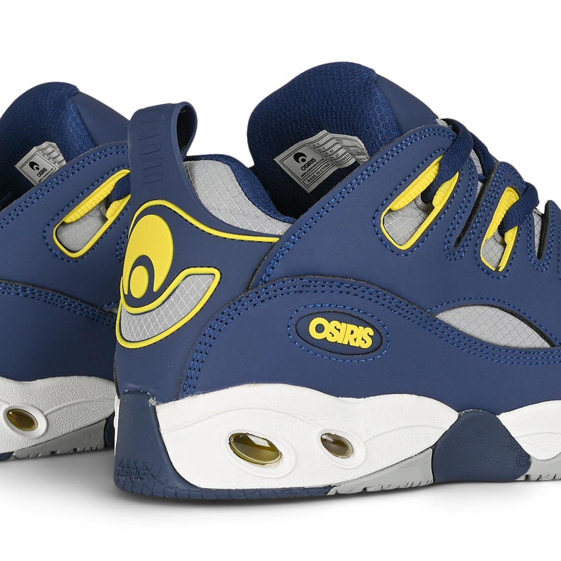 Osiris D3 E Skate Shoes - Navy/Grey/Yellow