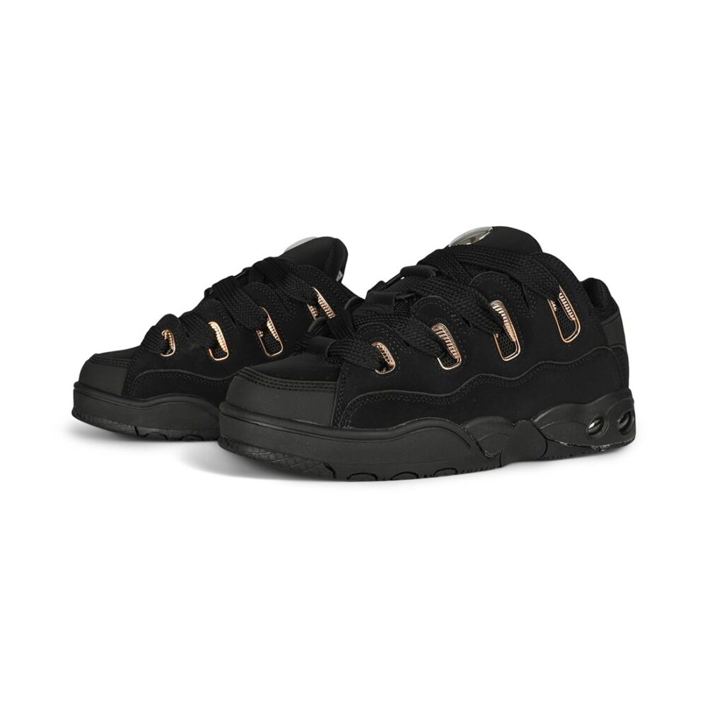 Osiris D3 OG Skate Shoes - Black/Black/Gold