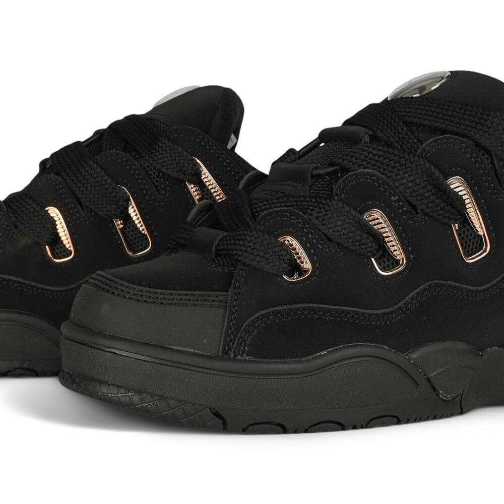 Osiris D3 OG Skate Shoes - Black/Black/Gold