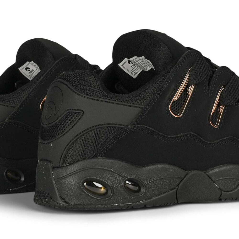 Osiris D3 OG Skate Shoes - Black/Black/Gold