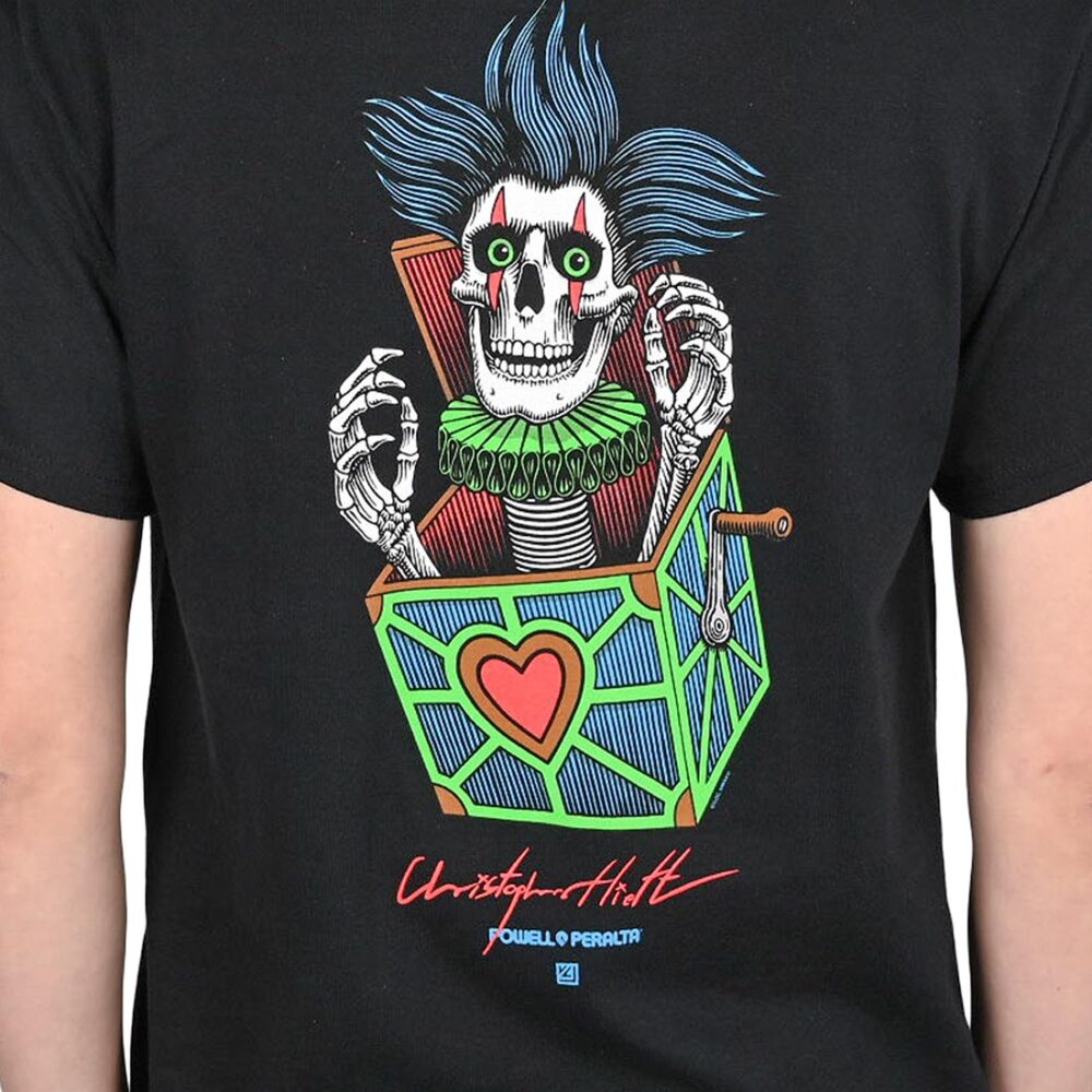 Powell Peralta Chris Hiett Skull S/S T-Shirt - Black
