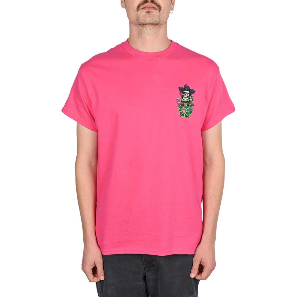 Powell Peralta Chris Hiett Skull S/S T-Shirt - Hot Pink
