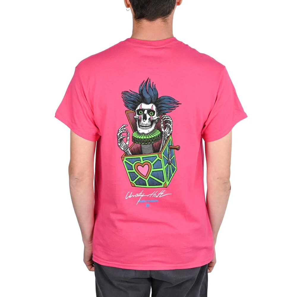 Powell Peralta Chris Hiett Skull S/S T-Shirt - Hot Pink