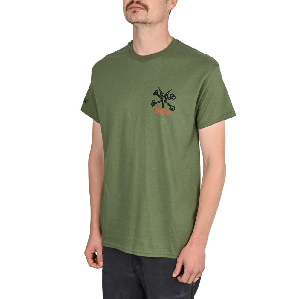 Powell Peralta Rat Bones S/S T-Shirt - Dark Green