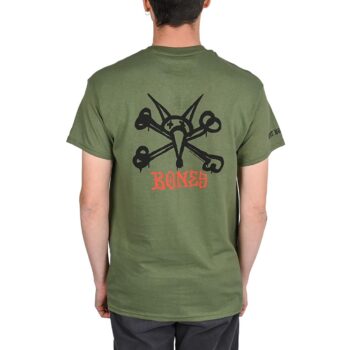 Powell Peralta Rat Bones S/S T-Shirt - Dark Green