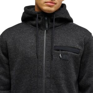 Quiksilver Keller Outdoor Zip Up Hoodie - Black Heather