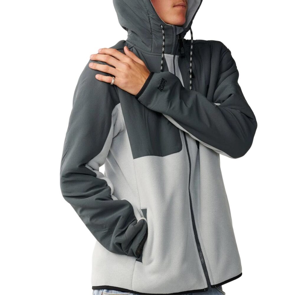 Rip Curl S-Series Panelled Zip Up Hooded Fleece - Charcoal Grey