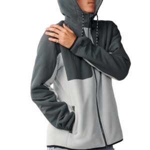 Rip Curl S-Series Panelled Zip Up Hooded Fleece - Charcoal Grey