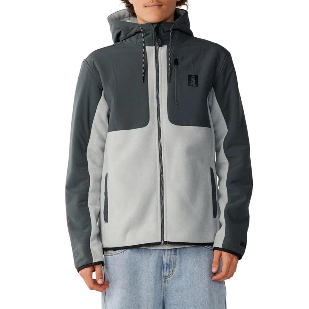 Rip Curl S-Series Panelled Zip Up Hooded Fleece - Charcoal Grey