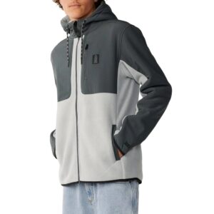 Rip Curl S-Series Panelled Zip Up Hooded Fleece - Charcoal Grey