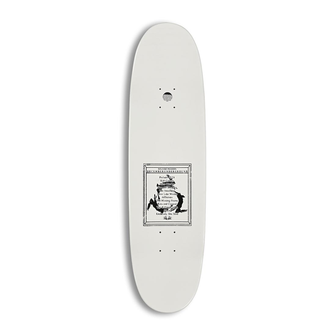 Welcome x AFI December Underground 8.8" Deck - White Glitter