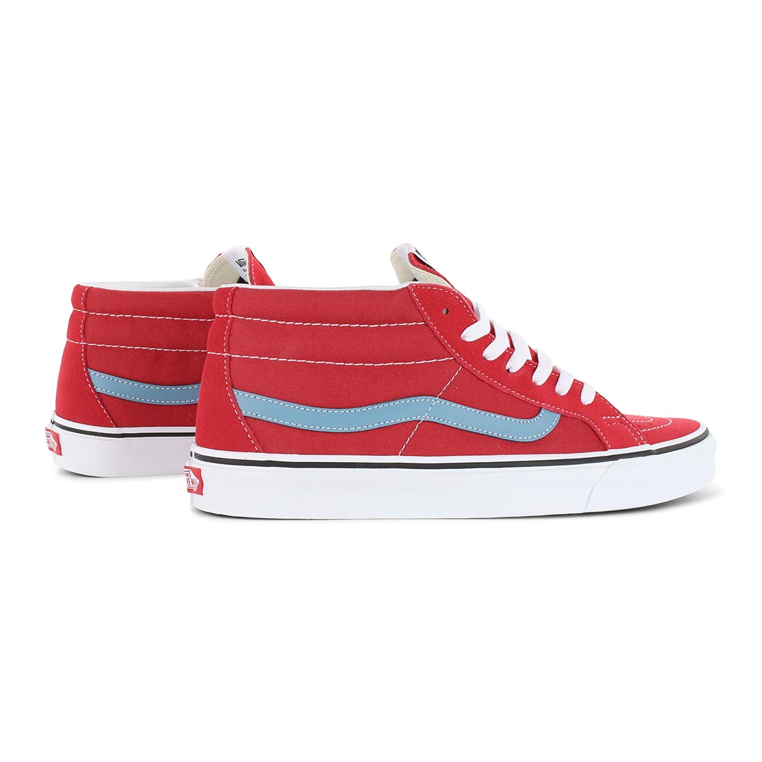 red blue shoes