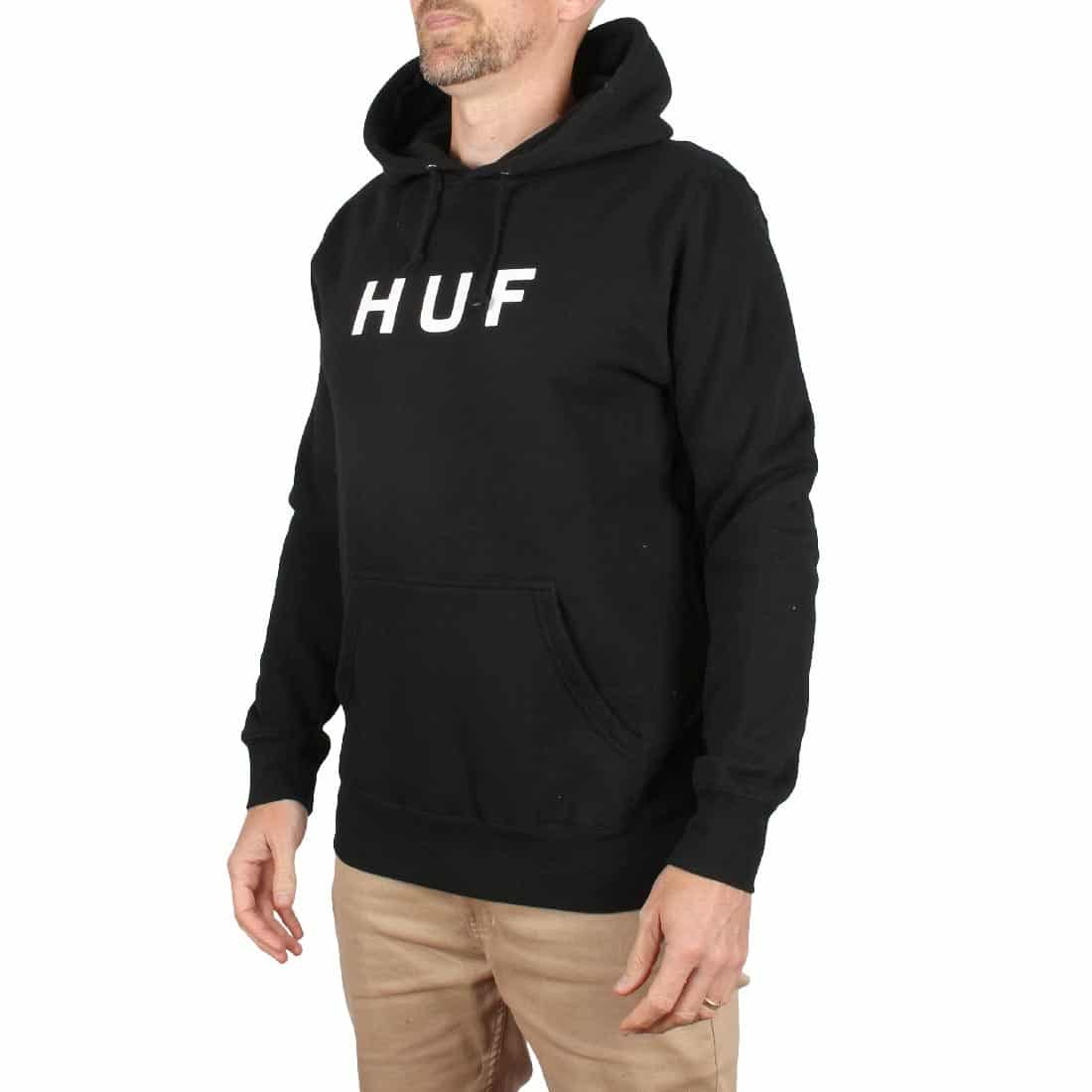 Logo Essentials Huf Black Hoodie Og Pullover q7xwxvEPzf